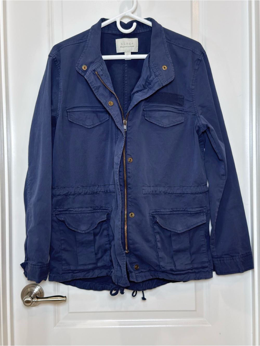 hinge Navy Utility Jacket with Front Pockets